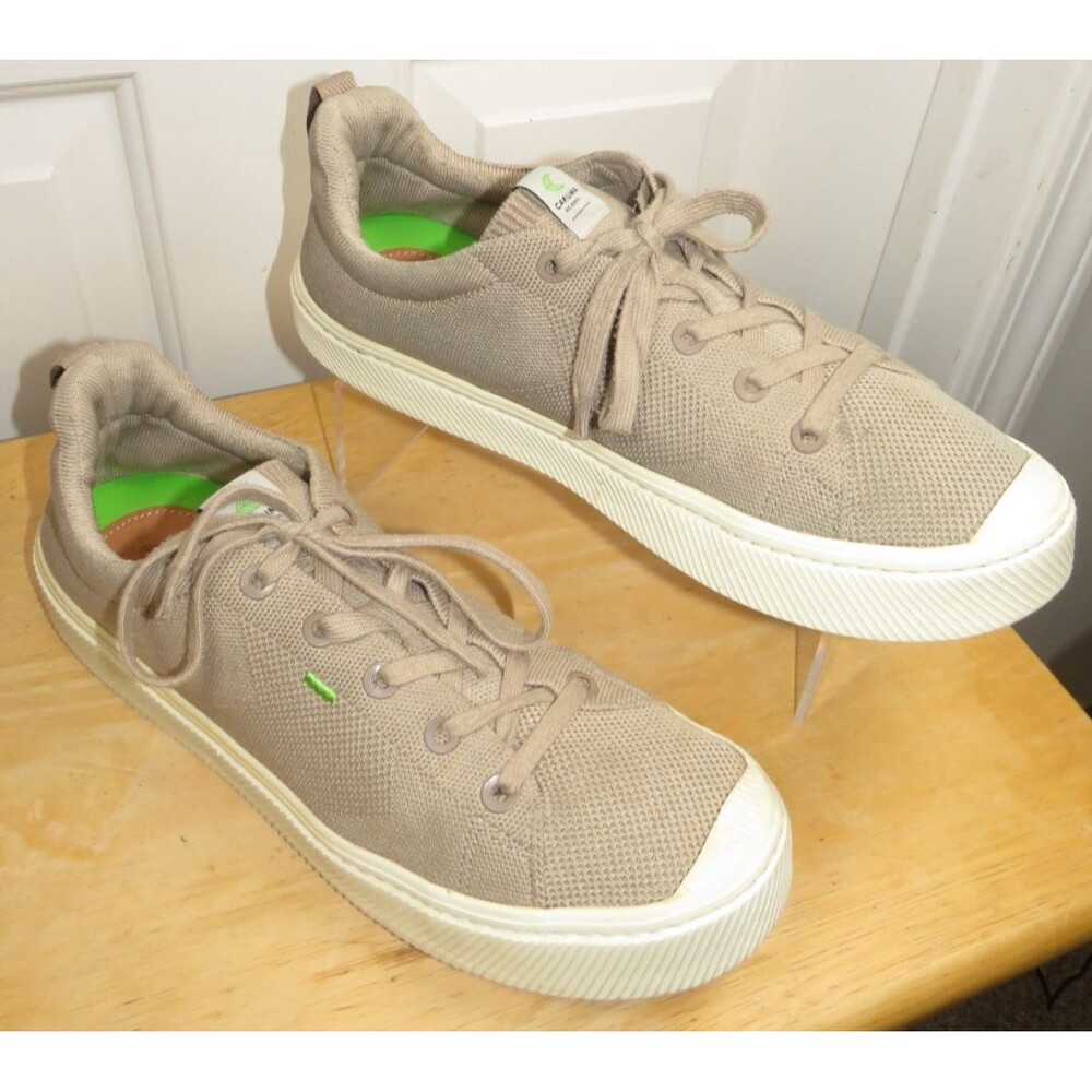 Cariuma IBI Low Knit Sneakers Sand Men's Size US 12.5/EU 46 Casual Shoes